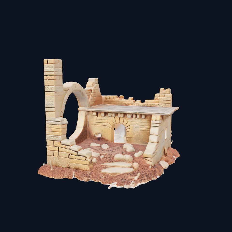 Shattered Cottage Ruins Environment model pack